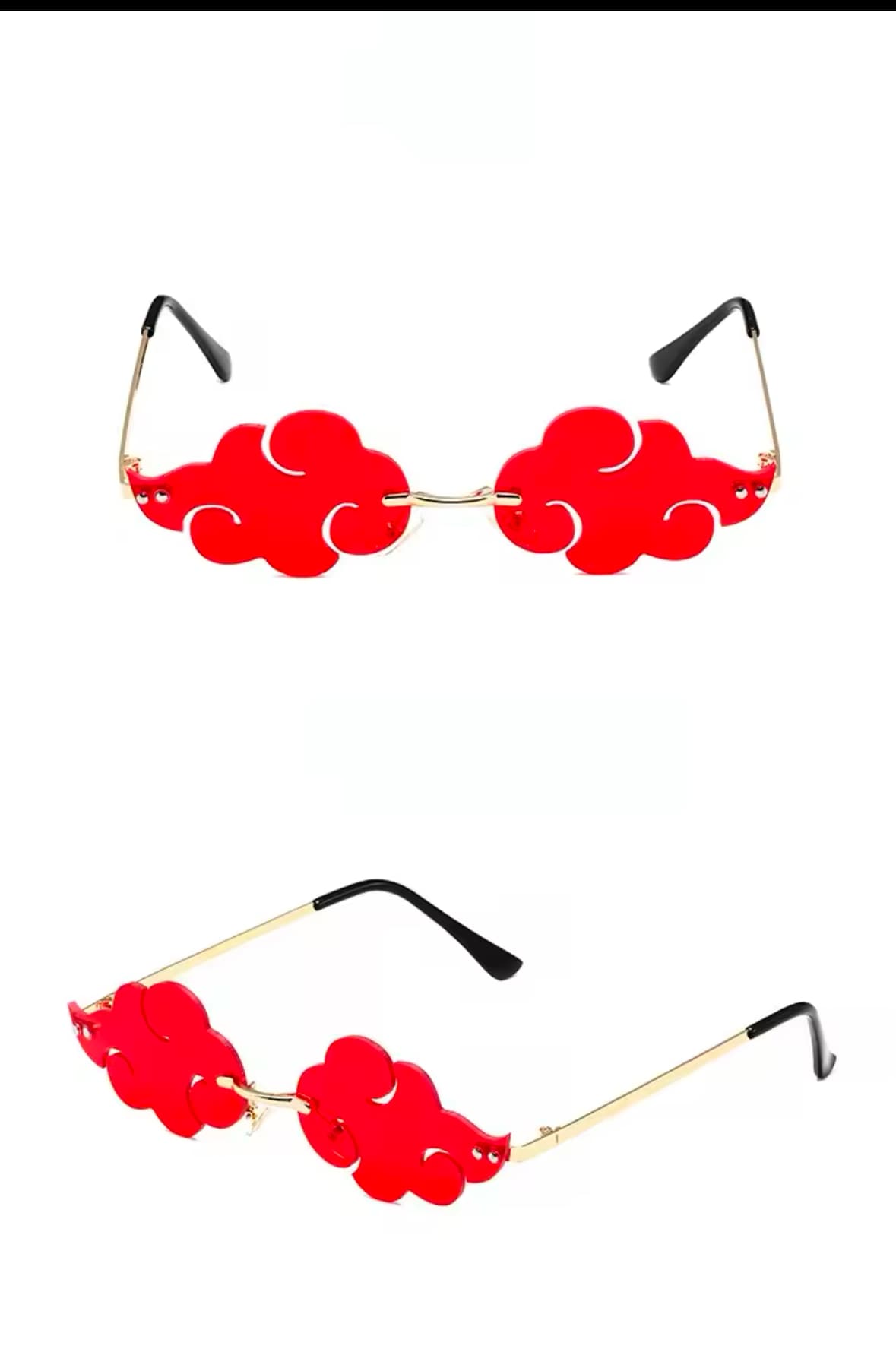 Anime Ninja Akatsuki Red and Black Cloud Sunglasses